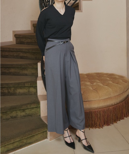 ORGUE（オルグ）の「Twist high neck knit/ツイストハイネックニット（ニット/セーター・レディース・アイボリー/ブラック/ベージュ・FREE）」の10枚目の写真