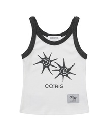 COIRIS（コイリス）の「ソルナ 配色 クロップスリーブレス タンクトップ (2カラー)（Tシャツ/カットソー）」