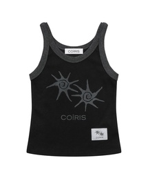 COIRIS（コイリス）の「ソルナ 配色 クロップスリーブレス タンクトップ (2カラー)（Tシャツ/カットソー）」