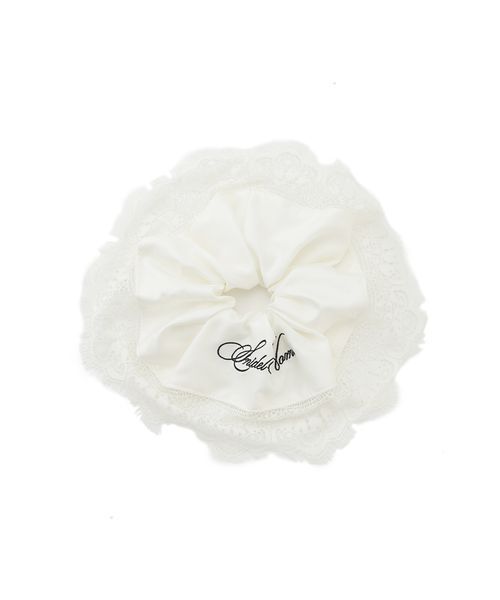 SNIDEL HOME(スナイデルホーム)の「サテンレースシュシュ(シュシュ・レディース・アイボリー/ピンク/ネイビー・F)」の4枚目の写真