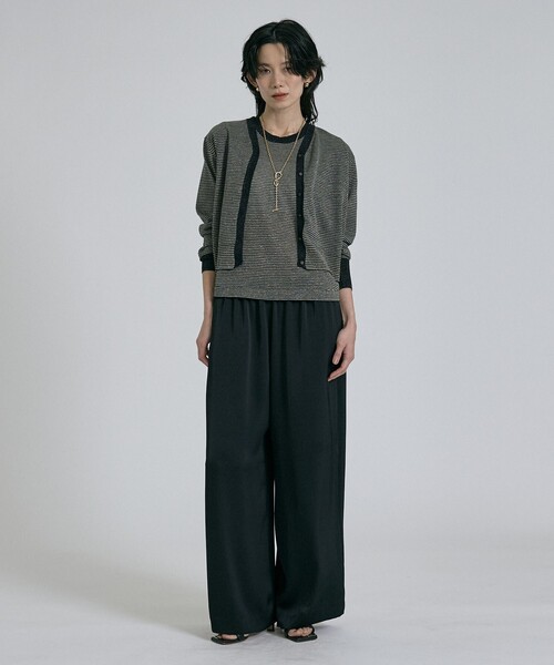 qualite(カリテ)の「【昨年大人気アイテム!新色追加】ラメニットカーディガン シアー 春服 夏服 オフィスカジュアル 羽織り(カーディガン/ボレロ・レディース・チャコールグレー/シルバー/その他/ブラウン・フリー)」の11枚目の写真