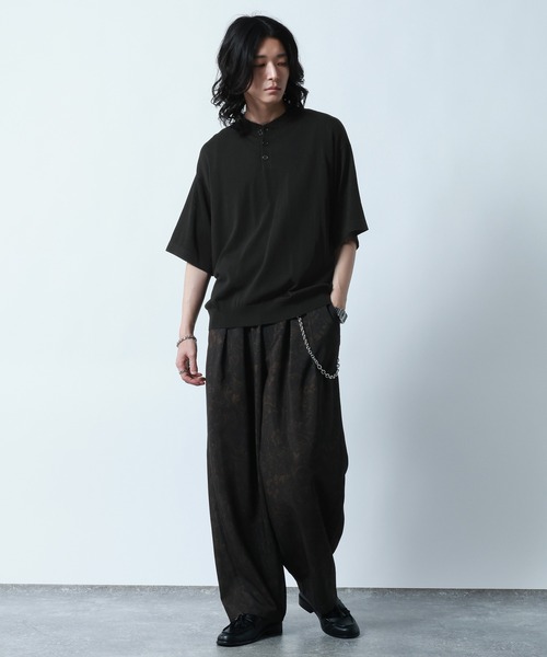RAGEBLUE(レイジブルー)の「<COOL FEELING>Henry neck Highgauge Knitヘンリーネック/ハイゲージニット(ニット/セーター・メンズ・ダークブラウン/ダークグレー/ブラック・LARGE/MEDIUM)」の5枚目の写真
