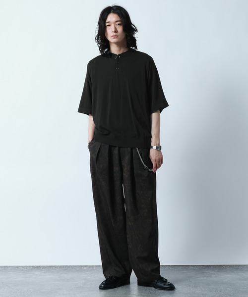 RAGEBLUE(レイジブルー)の「<COOL FEELING>Henry neck Highgauge Knitヘンリーネック/ハイゲージニット(ニット/セーター・メンズ・ダークブラウン/ダークグレー/ブラック・LARGE/MEDIUM)」の6枚目の写真