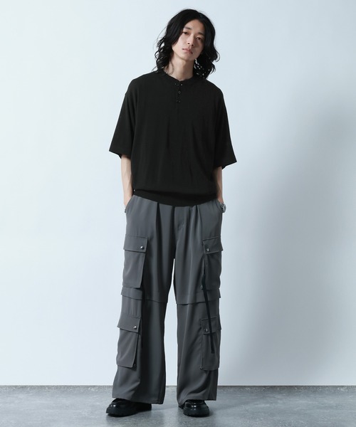 RAGEBLUE(レイジブルー)の「<COOL FEELING>Henry neck Highgauge Knitヘンリーネック/ハイゲージニット(ニット/セーター・メンズ・ダークブラウン/ダークグレー/ブラック・LARGE/MEDIUM)」の11枚目の写真