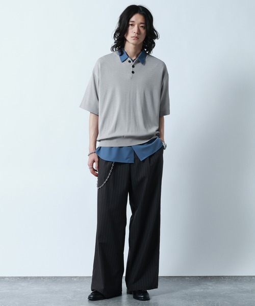 RAGEBLUE(レイジブルー)の「<COOL FEELING>Henry neck Highgauge Knitヘンリーネック/ハイゲージニット(ニット/セーター・メンズ・ダークブラウン/ダークグレー/ブラック・LARGE/MEDIUM)」の16枚目の写真