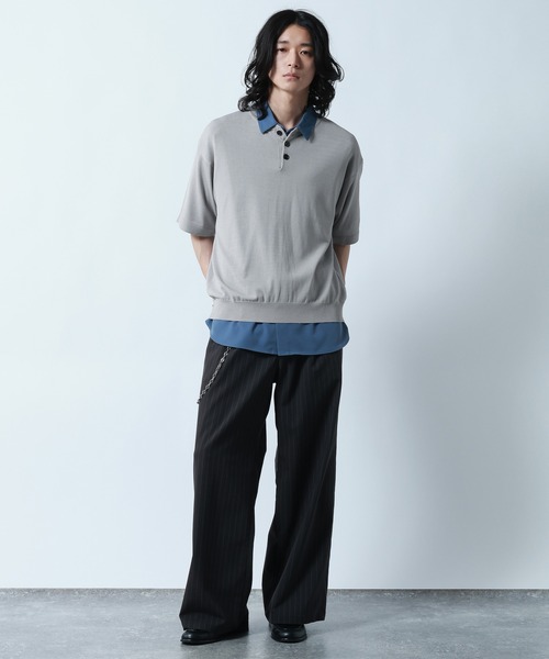 RAGEBLUE(レイジブルー)の「<COOL FEELING>Henry neck Highgauge Knitヘンリーネック/ハイゲージニット(ニット/セーター・メンズ・ダークブラウン/ダークグレー/ブラック・LARGE/MEDIUM)」の17枚目の写真
