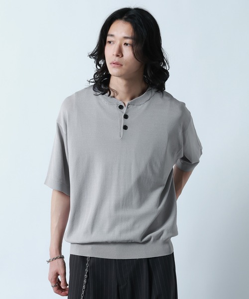RAGEBLUE(レイジブルー)の「<COOL FEELING>Henry neck Highgauge Knitヘンリーネック/ハイゲージニット(ニット/セーター・メンズ・ダークブラウン/ダークグレー/ブラック・LARGE/MEDIUM)」の21枚目の写真