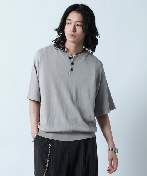 RAGEBLUE(レイジブルー)の「<COOL FEELING>Henry neck Highgauge Knitヘンリーネック/ハイゲージニット(ニット/セーター・メンズ・ダークブラウン/ダークグレー/ブラック・LARGE/MEDIUM)」の22枚目の写真
