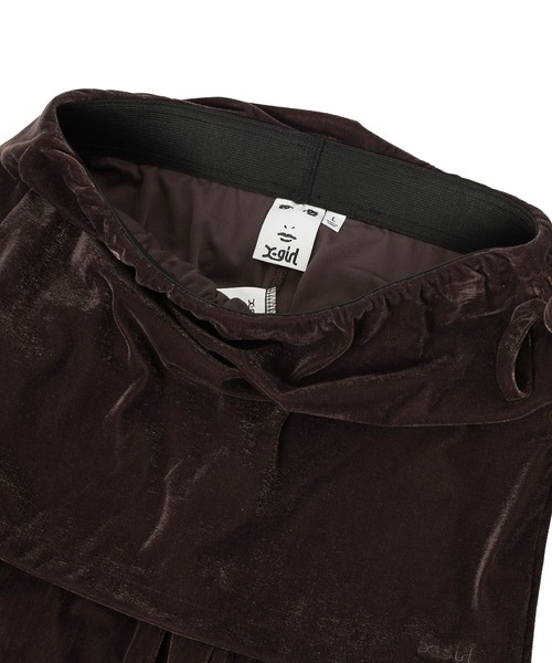 X-girl(エックスガール)の「LAYERED STYLE VELOUR PANTS(その他パンツ・レディース・ブラック/ブラウン・S/M)」の14枚目の写真
