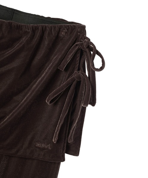 X-girl(エックスガール)の「LAYERED STYLE VELOUR PANTS(その他パンツ・レディース・ブラック/ブラウン・S/M)」の16枚目の写真