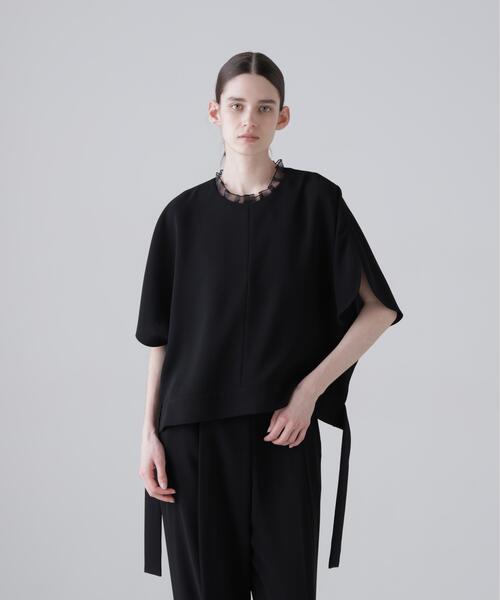 ADORE（アドーア）の「◆ドライタッチジョーゼットブラウス（シャツ/ブラウス・レディース・ブラック/ホワイト/ベージュ・38）」の3枚目の写真