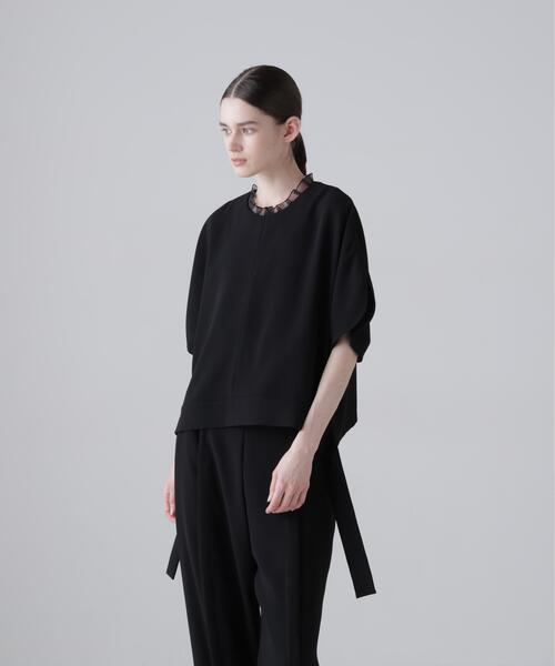 ADORE（アドーア）の「◆ドライタッチジョーゼットブラウス（シャツ/ブラウス・レディース・ブラック/ホワイト/ベージュ・38）」の5枚目の写真