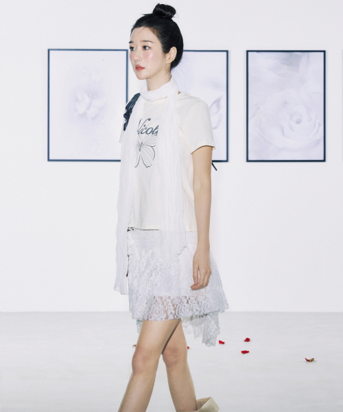 NICK&NICOLE(ニックアンドニコール)の「ROSE TIERED LACE SKIRT_WHITE(スカート・レディース・その他・FREE/LARGE/MEDIUM)」の7枚目の写真