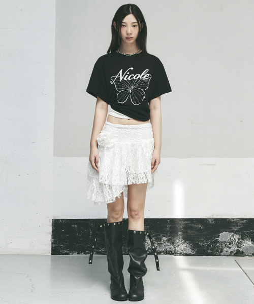 NICK&NICOLE(ニックアンドニコール)の「ROSE TIERED LACE SKIRT_WHITE(スカート・レディース・その他・FREE/LARGE/MEDIUM)」の5枚目の写真