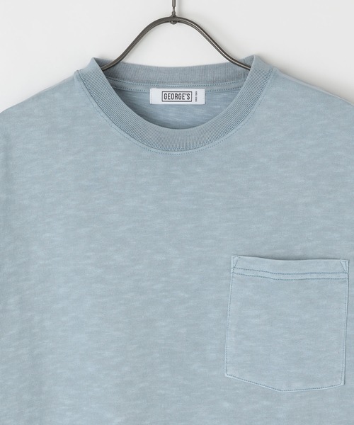 GEORGE'S(ジョージズ)の「<接触冷感・吸水速乾・UVカット・遮熱>ピグメント ファンクションTシャツ(Tシャツ/カットソー・メンズ・サックスブルー/ブラウン/スミクロ・LARGE/MEDIUM)」の13枚目の写真