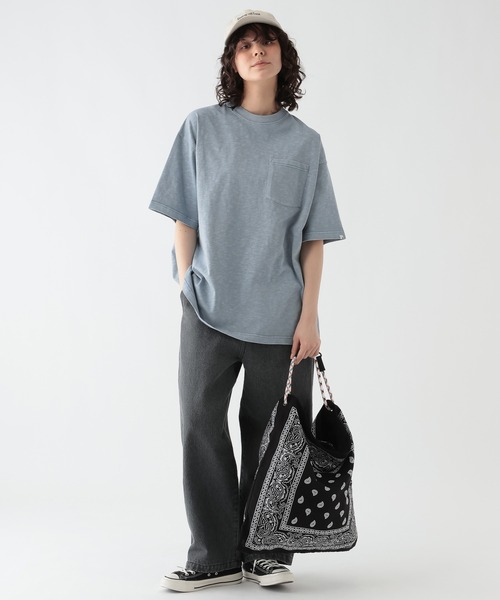 GEORGE'S(ジョージズ)の「<接触冷感・吸水速乾・UVカット・遮熱>ピグメント ファンクションTシャツ(Tシャツ/カットソー・メンズ・サックスブルー/ブラウン/スミクロ・LARGE/MEDIUM)」の15枚目の写真