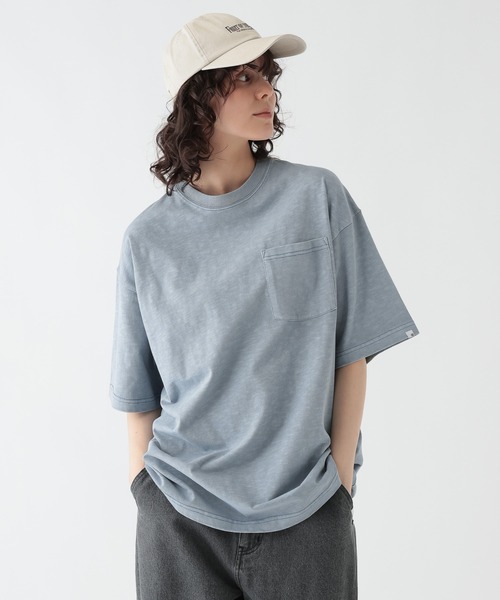 GEORGE'S(ジョージズ)の「<接触冷感・吸水速乾・UVカット・遮熱>ピグメント ファンクションTシャツ(Tシャツ/カットソー・メンズ・サックスブルー/ブラウン/スミクロ・LARGE/MEDIUM)」の18枚目の写真