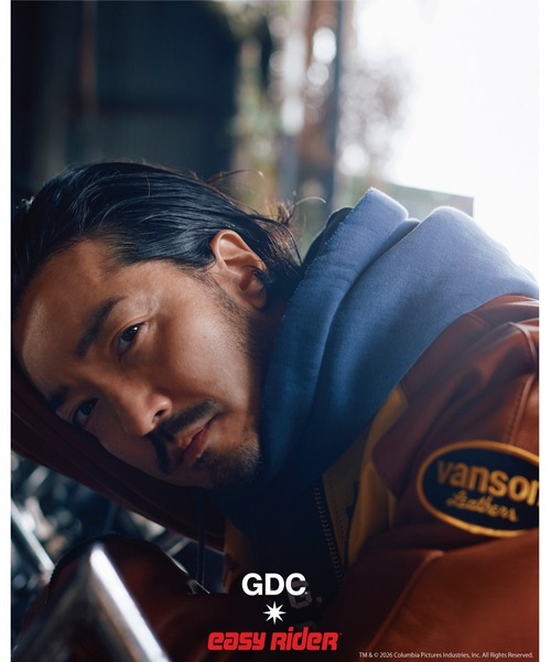 GDC(ジーディーシー)の「【Easy Rider×Vanson×GDC】Team Jacket(ライダースジャケット・メンズ・ブラウン・LARGE/MEDIUM/X-LARGE)」の6枚目の写真