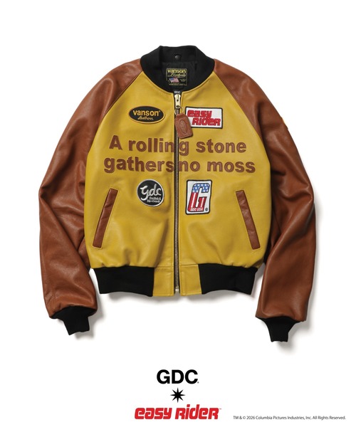 GDC(ジーディーシー)の「【Easy Rider×Vanson×GDC】Team Jacket(ライダースジャケット・メンズ・ブラウン・LARGE/MEDIUM/X-LARGE)」の14枚目の写真