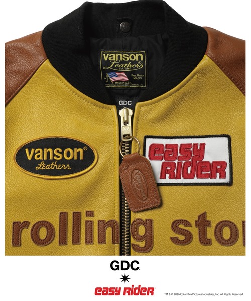 GDC(ジーディーシー)の「【Easy Rider×Vanson×GDC】Team Jacket(ライダースジャケット・メンズ・ブラウン・LARGE/MEDIUM/X-LARGE)」の16枚目の写真