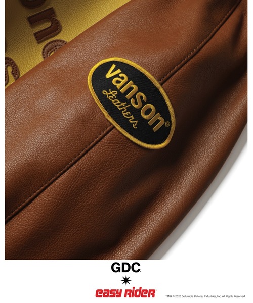 GDC(ジーディーシー)の「【Easy Rider×Vanson×GDC】Team Jacket(ライダースジャケット・メンズ・ブラウン・LARGE/MEDIUM/X-LARGE)」の19枚目の写真