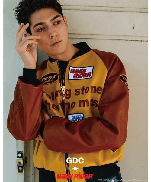 GDC(ジーディーシー)の「【Easy Rider×Vanson×GDC】Team Jacket(ライダースジャケット・メンズ・ブラウン・LARGE/MEDIUM/X-LARGE)」の15枚目の写真