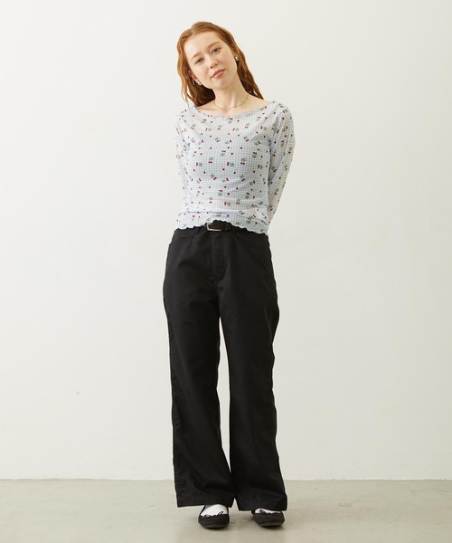MILKFED.（ミルクフェド）の「BIG BACK POCKET WORK PANTS（その他パンツ・レディース・ブラウン/ベージュ/ブラック・M/S）」の14枚目の写真