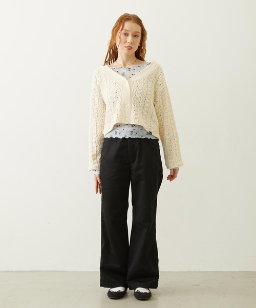 MILKFED.（ミルクフェド）の「BIG BACK POCKET WORK PANTS（その他パンツ・レディース・ブラウン/ベージュ/ブラック・M/S）」の8枚目の写真