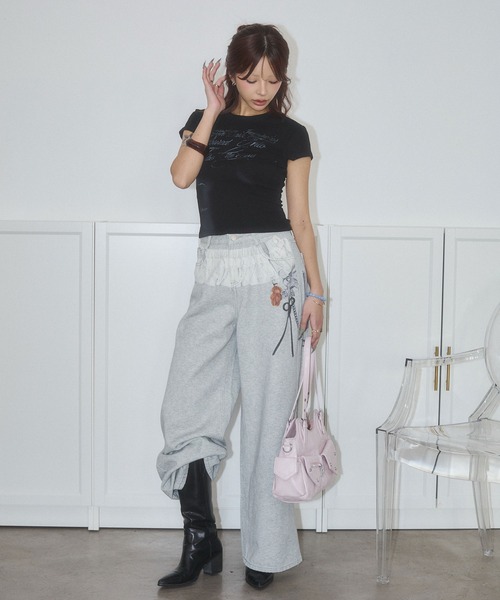 d.i.a.(ダイヤ)の「アイレットベルトハンドバッグ(ハンドバッグ・レディース・ブラック/サックスブルー/ベージュ/ピンク・FREE)」の14枚目の写真