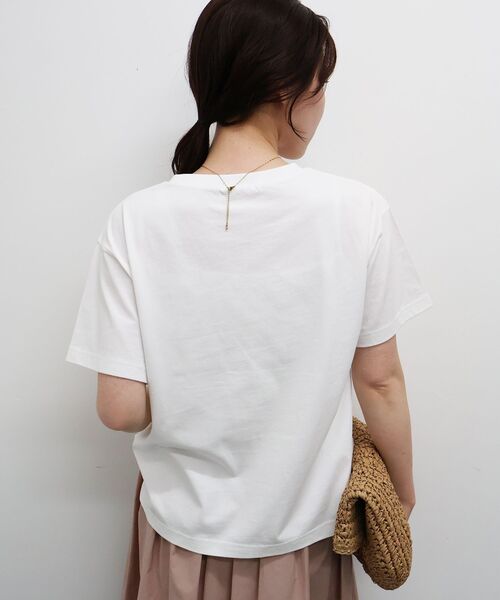 le.coeur blanc(ルクールブラン)の「レースポケットデザインTシャツ(Tシャツ/カットソー・レディース・ネイビー/オフホワイト・38)」の17枚目の写真