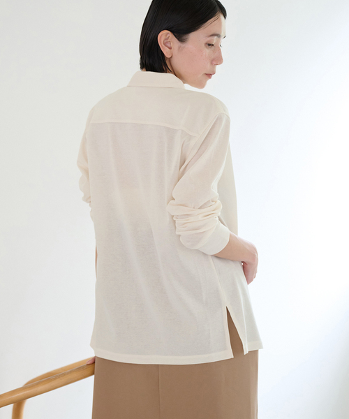 EMILY WEEK(エミリーウィーク)の「フィンリーフライスシャツ(シャツ/ブラウス・レディース・アイボリー/ブラウン・FREE)」の8枚目の写真