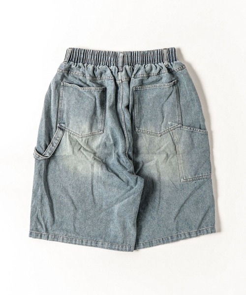 CALIFORNIA OUTFITTERS(カリフォルニア アウトフィッターズ)の「5C15 ワイドシルエット ペインターデニムハーフパンツ(デニムパンツ・メンズ・インディゴブルー/ライトブルー/ブルー・L/XL)」の6枚目の写真