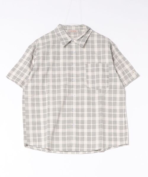 AsRiRe(アスリレイ)の「26ss ユニサックス/ ゆるシルエットチェック半袖シャツ(シャツ/ブラウス・メンズ・ホワイト/ピンク・M/L)」の22枚目の写真