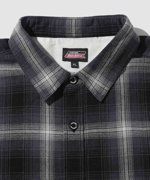 Dickies(ディッキーズ)の「【GENUINE Dickies/ ジェニュインデッキーズ】パナマ織 オンブレチェック 半袖ワークシャツ(シャツ/ブラウス・メンズ・ネイビー/オフホワイト/ブラック・M/L/XL)」の8枚目の写真