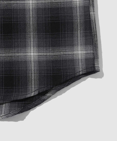 Dickies(ディッキーズ)の「【GENUINE Dickies/ ジェニュインデッキーズ】パナマ織 オンブレチェック 半袖ワークシャツ(シャツ/ブラウス・メンズ・ネイビー/オフホワイト/ブラック・M/L/XL)」の10枚目の写真