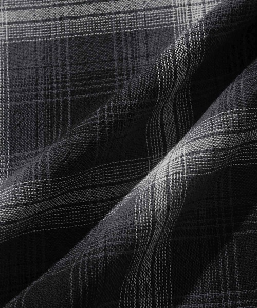 Dickies(ディッキーズ)の「【GENUINE Dickies/ ジェニュインデッキーズ】パナマ織 オンブレチェック 半袖ワークシャツ(シャツ/ブラウス・メンズ・ネイビー/オフホワイト/ブラック・M/L/XL)」の11枚目の写真