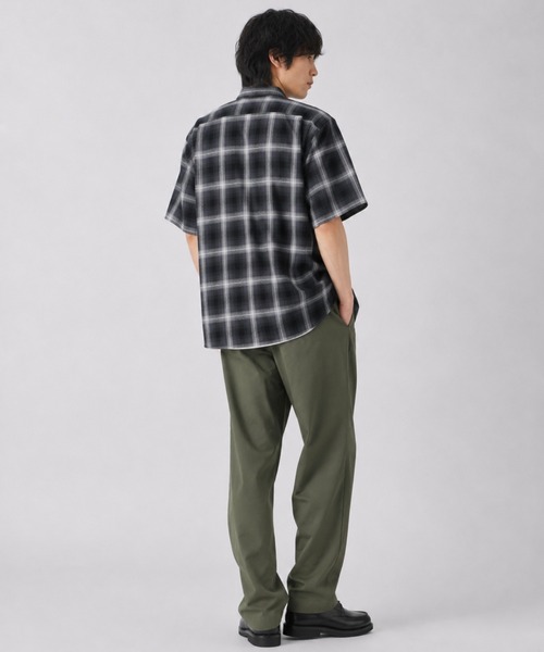 Dickies(ディッキーズ)の「【GENUINE Dickies/ ジェニュインデッキーズ】パナマ織 オンブレチェック 半袖ワークシャツ(シャツ/ブラウス・メンズ・ネイビー/オフホワイト/ブラック・M/L/XL)」の16枚目の写真