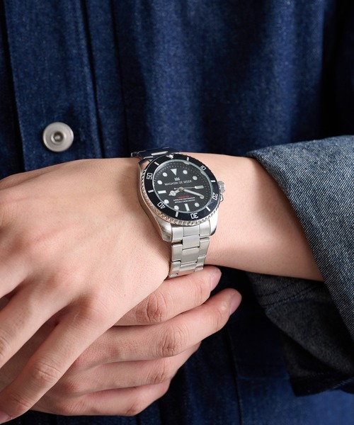 MAGASIN DE MODE Brew（マガジンデモードブリュー）の「【MAGASIN DE MODE Brew】1970's ダイバーズスタイル ウォッチ 初期デイトモデル　FW◎　ミリタリーウォッチ　ヴィンテージ　Ref.1680イメージ（アナログ腕時計・メンズ・ブラック×シルバー/ホワイト×シルバー/ブラック系1・FREE）」の18枚目の写真