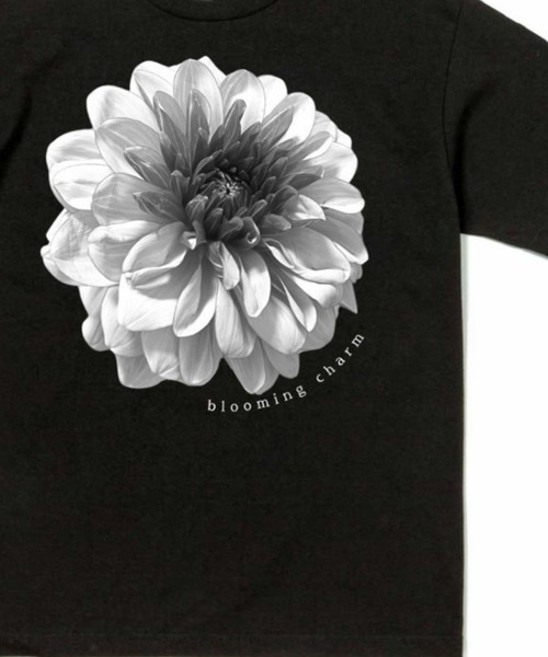 BLOOMING CHARM(ブルーミングチャーム)の「Flower monotone print big T-shirt(Tシャツ/カットソー・レディース・ブラック・X-LARGE)」の7枚目の写真