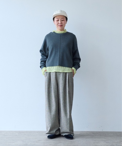 yuni(ユニ )の「Cotton smooth short 2way cardigan(カーディガン/ボレロ・レディース・グレー/ネイビー・FREE)」の13枚目の写真