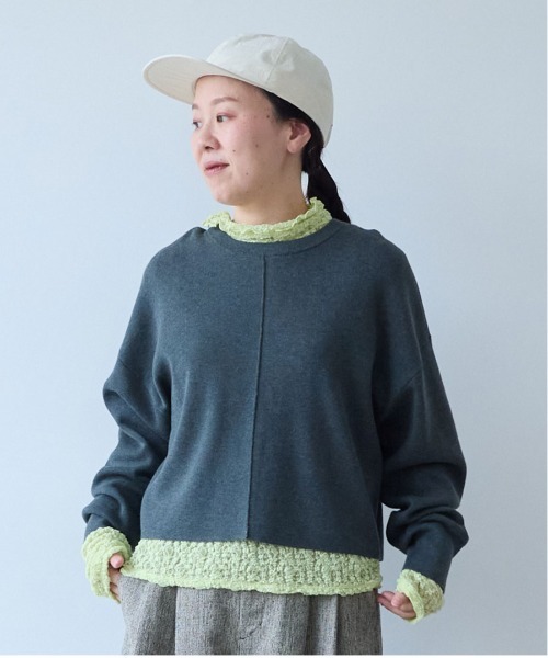 yuni(ユニ )の「Cotton smooth short 2way cardigan(カーディガン/ボレロ・レディース・グレー/ネイビー・FREE)」の17枚目の写真