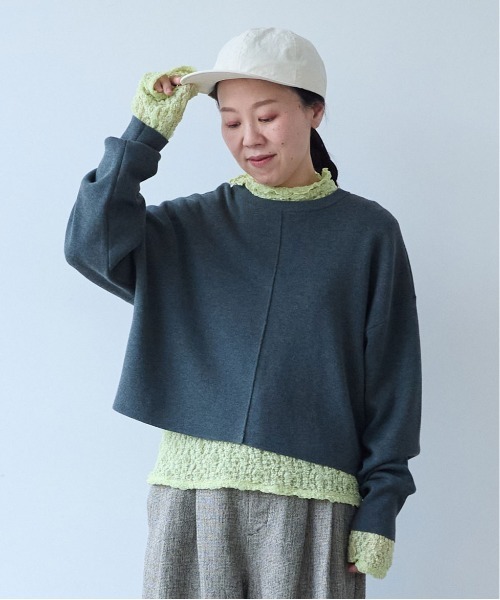 yuni(ユニ )の「Cotton smooth short 2way cardigan(カーディガン/ボレロ・レディース・グレー/ネイビー・FREE)」の16枚目の写真