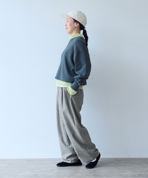yuni(ユニ )の「Cotton smooth short 2way cardigan(カーディガン/ボレロ・レディース・グレー/ネイビー・FREE)」の14枚目の写真