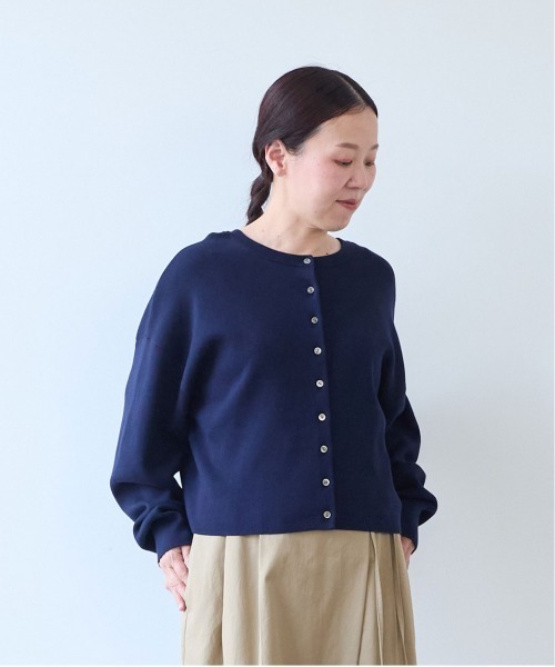 yuni(ユニ )の「Cotton smooth short 2way cardigan(カーディガン/ボレロ・レディース・グレー/ネイビー・FREE)」の6枚目の写真