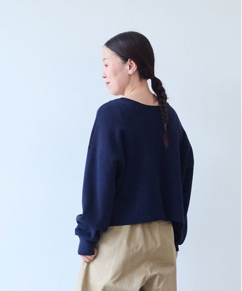 yuni(ユニ )の「Cotton smooth short 2way cardigan(カーディガン/ボレロ・レディース・グレー/ネイビー・FREE)」の7枚目の写真