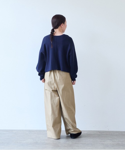 yuni(ユニ )の「Cotton smooth short 2way cardigan(カーディガン/ボレロ・レディース・グレー/ネイビー・FREE)」の4枚目の写真