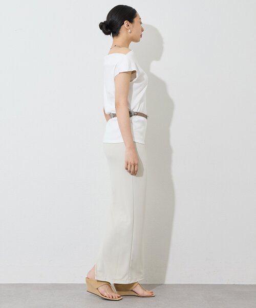 Whim Gazette(ウィムガゼット)の「ワンショルフレンチプルオーバー(Tシャツ/カットソー・レディース・ブラック/オフホワイト・FREE)」の10枚目の写真