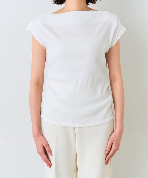 Whim Gazette(ウィムガゼット)の「ワンショルフレンチプルオーバー(Tシャツ/カットソー・レディース・ブラック/オフホワイト・FREE)」の22枚目の写真