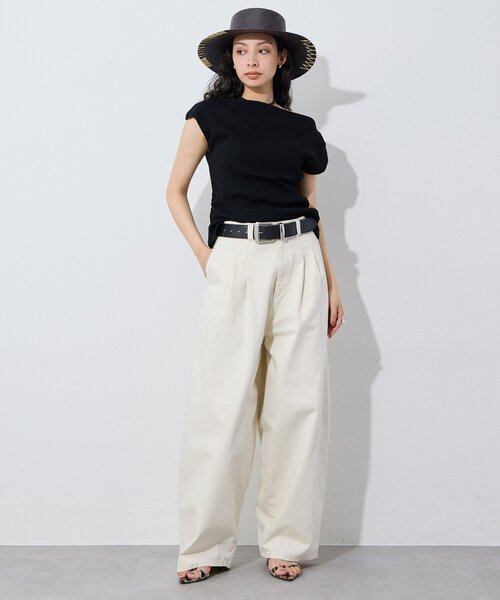 Whim Gazette(ウィムガゼット)の「ワンショルフレンチプルオーバー(Tシャツ/カットソー・レディース・ブラック/オフホワイト・FREE)」の21枚目の写真