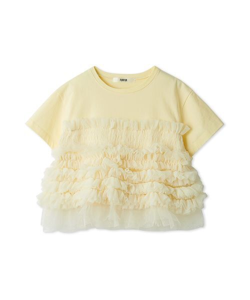 FURFUR(ファーファー)の「チュールドッキングTシャツ(Tシャツ/カットソー・レディース・イエロー/ブラック/アイボリー・F)」の11枚目の写真